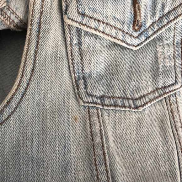 Distressed light denim vest - Picture 7 of 7
